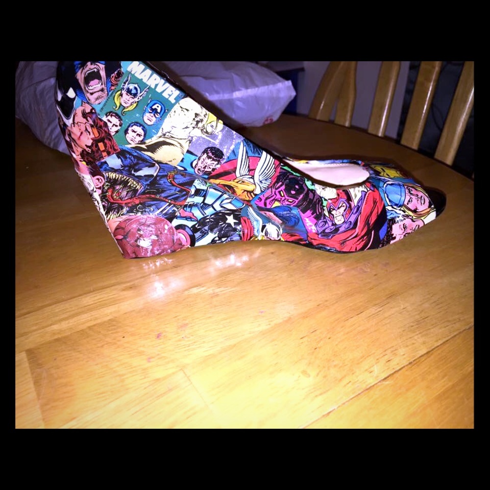 Custom comic heels.